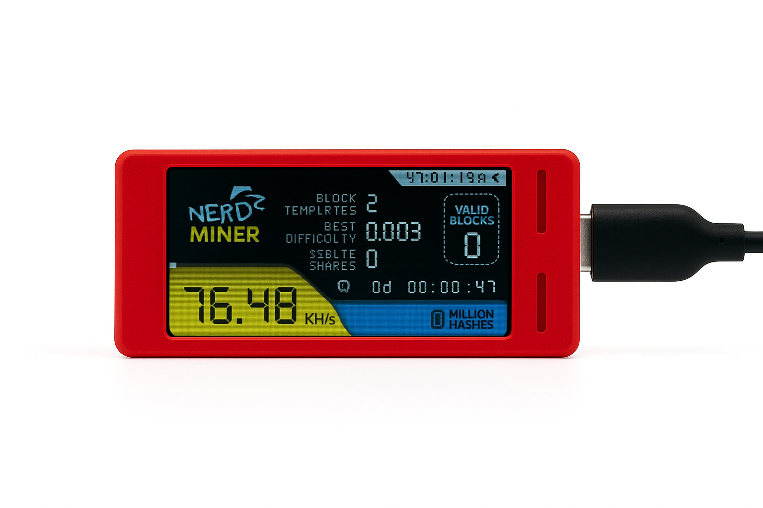 Bitcoin Merch® NerdMiner v2 - USB Lottery Miner with WiFi