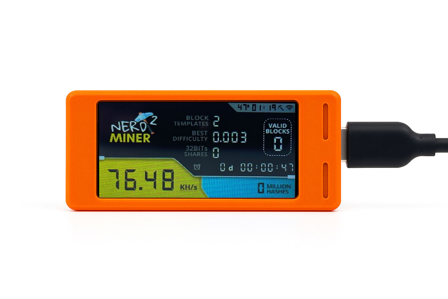 Bitcoin Merch® NerdMiner v2 - USB Lottery Miner with WiFi