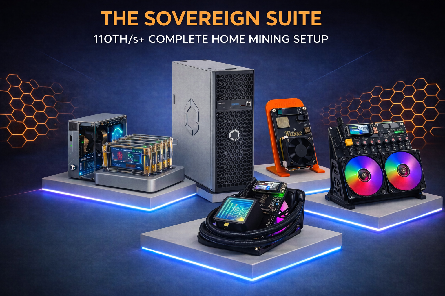 Bitcoin Merch® - The Sovereign Suite 110TH/s+ Complete Home Mining Setup