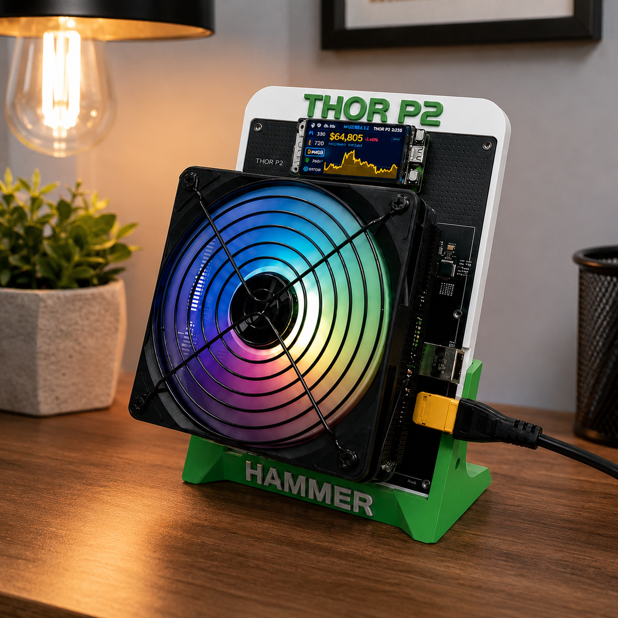 Bitcoin Merch® - Hammer Miner Thor P2 10TH/s Lottery Miner w/ Power Supply