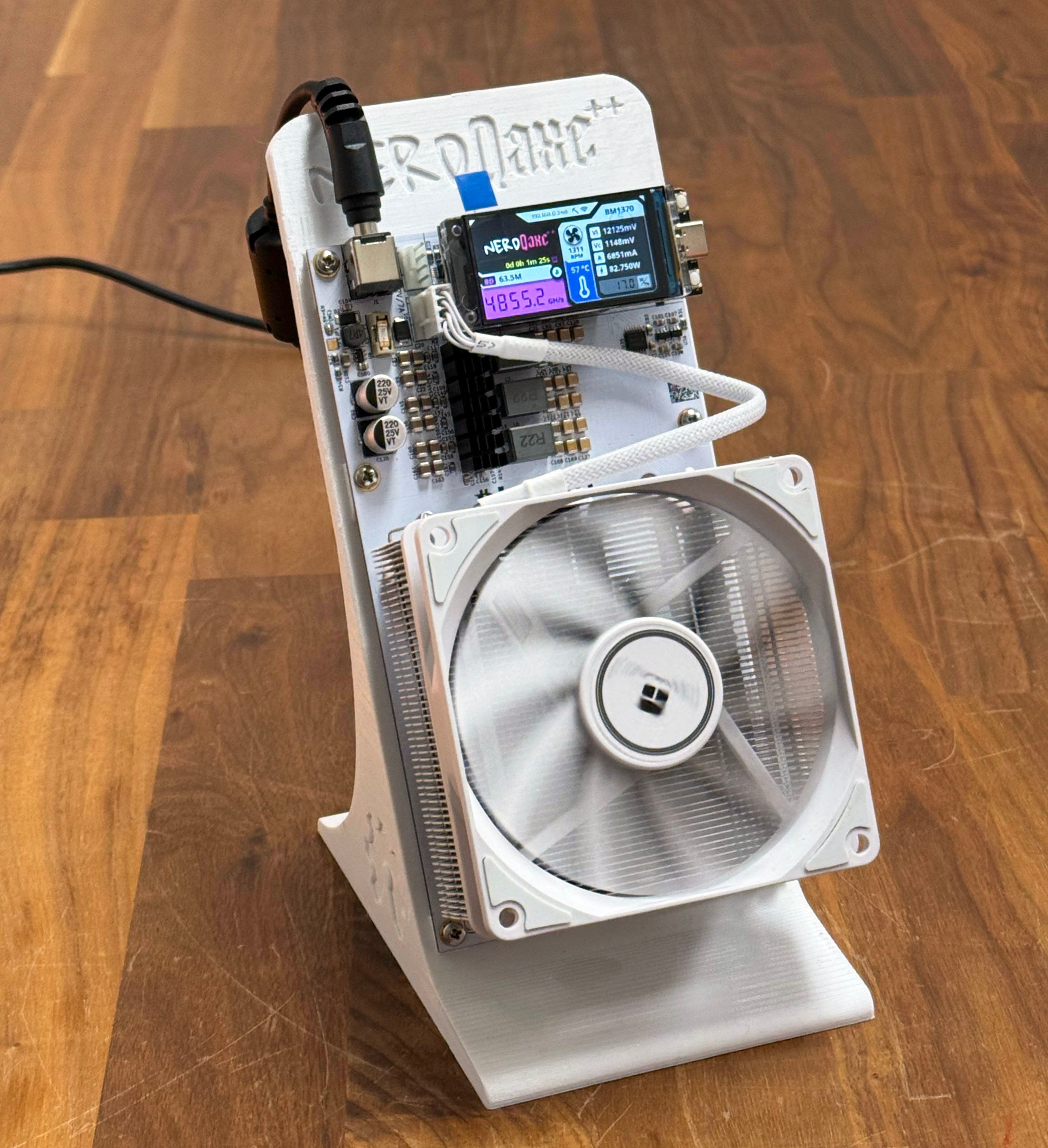 Bitcoin Merch® - NerdQaxe++ 5TH/s Multi-Chip BTC Miner w Power Supply