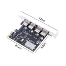 PCI Express PCI-E to 4 Port USB 3.0 Hub Controller Expansion Riser Card Adapter