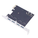 PCI Express PCI-E to 4 Port USB 3.0 Hub Controller Expansion Riser Card Adapter