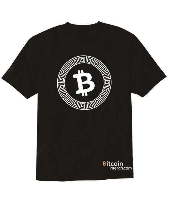 Bitcoin Merch® - White Bitcoin Circle T-Shirt Black