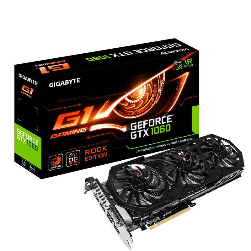 Gigabyte GeForce GTX 1060 Rock Edition 6GB Graphics Card