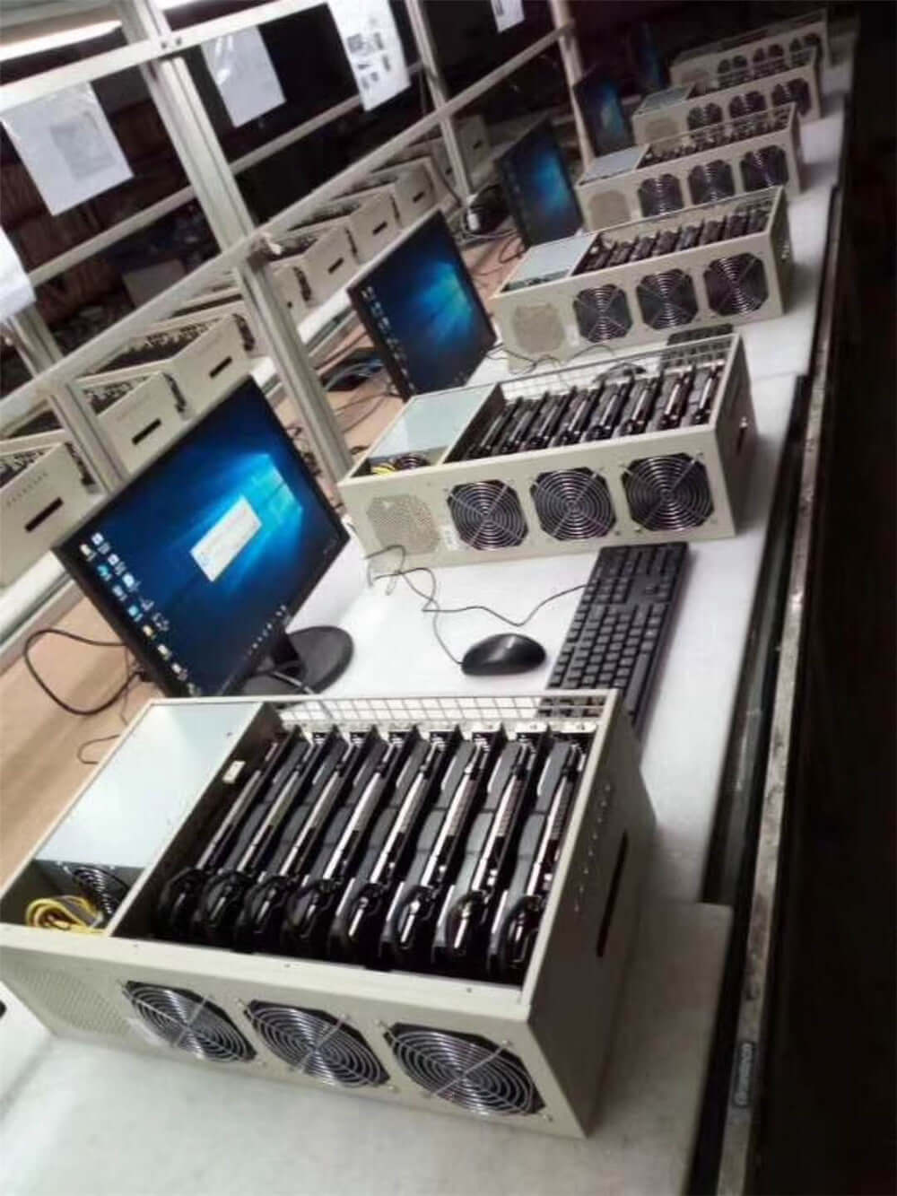 Bitcoin Merch® - Almost-Ready-To-Mine 8 GPU Mining Frame With Motherboard  Included