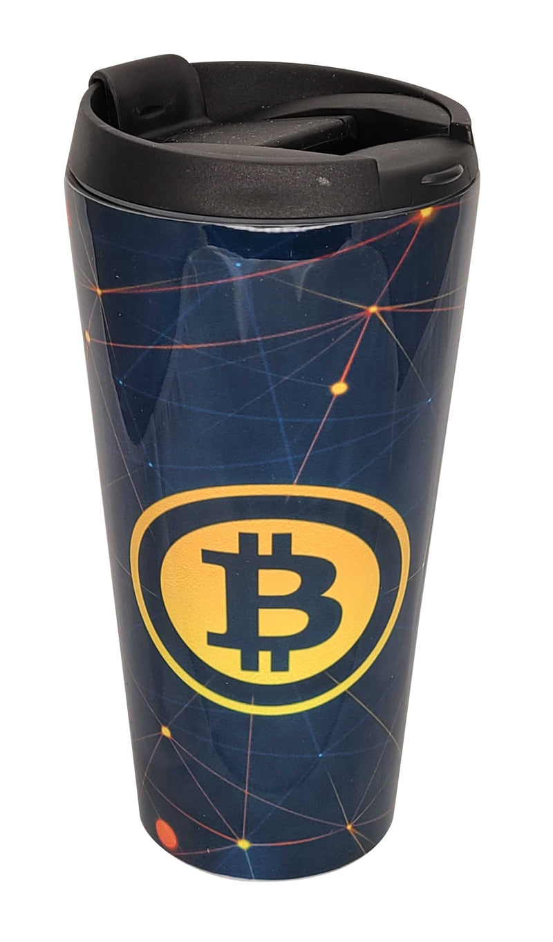 Bitcoin Insulated Travel Mug Coffee Tea Gift
