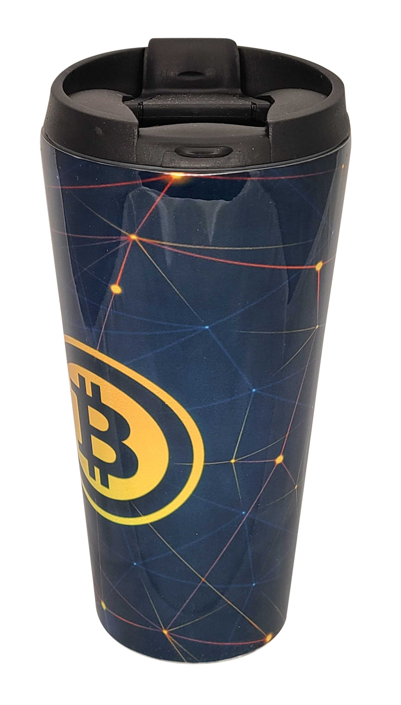 Bitcoin Insulated Travel Mug Coffee Tea Gift