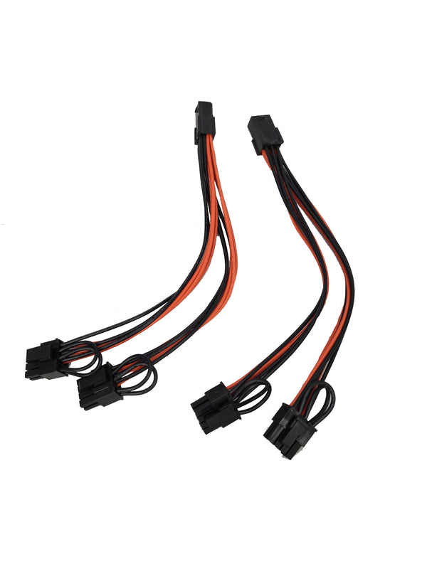6-Pin to Dual 8-Pin PCI-E PCIE Y Splitter Cable GPU Mining - 2 Pack