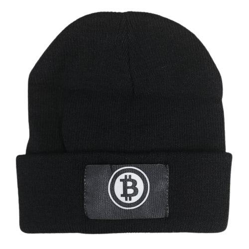 Bitcoin Logo Beanie Hat - Black