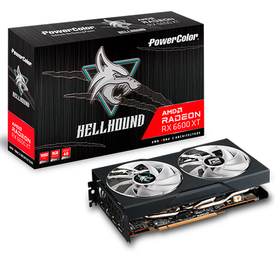 PowerColor HellHound AMD Radeom RX6600 8GB GPU Graphics CARD
