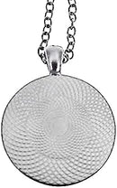 Bitcoin Necklace chain Pendant Commemorative Round Collectors (Silver)