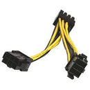 Dual 6 Pin Female To 8 Pin Male Cable For GPU Graphics Video Card