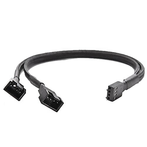 Female 4pin to Dual Fan Y Splitter Cable for PC Case Fans