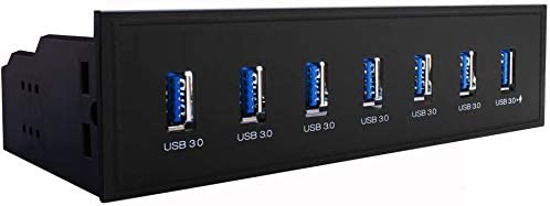 Front Panel I/O USB 3.0 Hub 7-Port & 1 x 2.1A USB Fast Charging Port