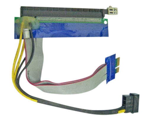 15 سم PCI-Express كابل X1 إلى X16 موسع بطاقة الناهض مع 4 كبلات موليكس باور