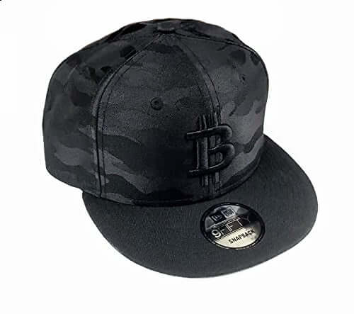 Bitcoin Flat Bill Snapback Moisture Wicking Hat 3D Puffed Symbol - Different Colors