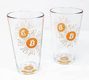 Bitcoin Merch Beer Drinking Glass (set of 2)