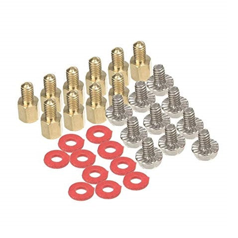 Motherboard Brass Standoff Risers + Screws + Washers for Mining Rigs