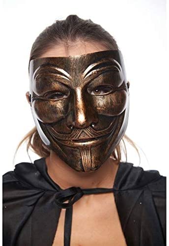 قناع قرصنة Coplay Hacker V من مجهول لحفلة عيد الميلاد والهالوين V FOR VENDETTA