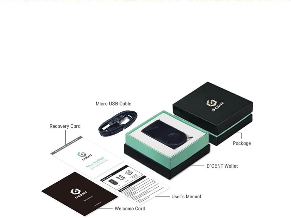 D'CENT Biometric Bluetooth Cryptocurrency Hardware Wallet