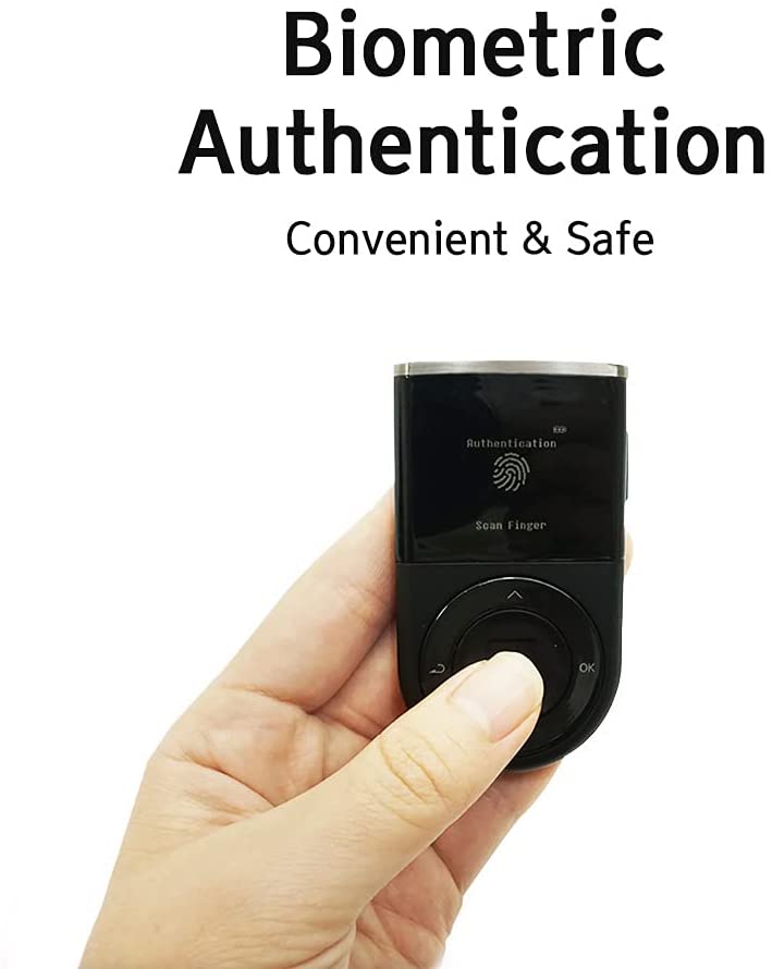 D'CENT Biometric Bluetooth Cryptocurrency Hardware Wallet