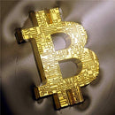 Bitcoin Shape bit Commemorative Coin Gold Color