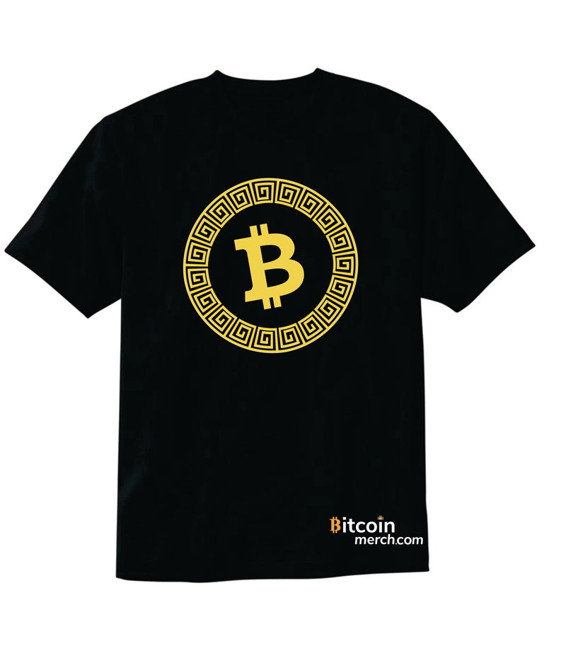 Bitcoin Merch® - Orange Bitcoin Circle T-Shirt Black