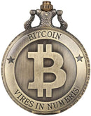 Bitcoin Pocket Watch with Chain - Bronze