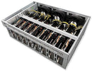 Ready-To-Mine™ 3-Fan 8 GPU Mining Frame Rig With Motherboard + CPU + RAM + SSD + PSU Included