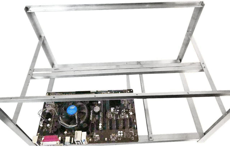 8-GPU Aluminum Cryptocurrency Open Mining Frame/Case - DIY KIT