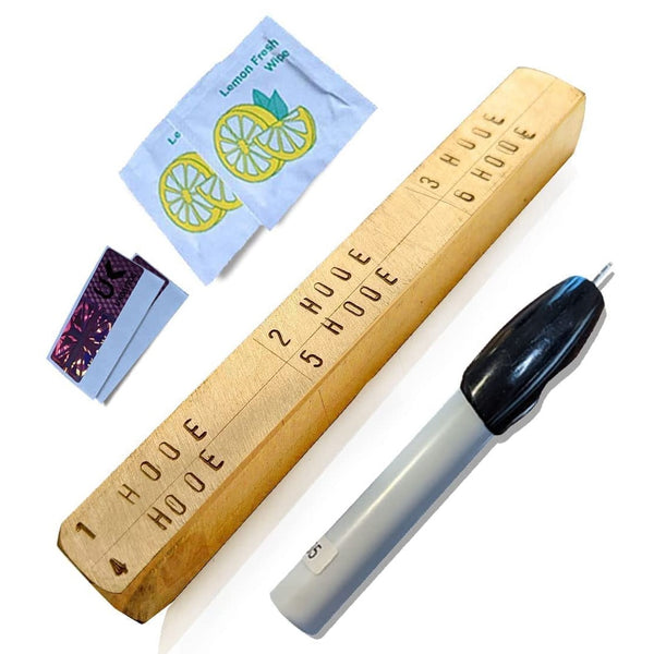 HOOE ENGLAND Cryptocurrency Seed Key Phrase Backup - Brass Bar + Electric Etching Pen