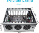Ready-To-Mine™ 3-Fan 8 GPU Mining Frame Rig With Motherboard + CPU + RAM + SSD + PSU Included