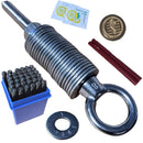 HOOE ENGLAND Cryptocurrency Seed Key Phrase Backup - Metal Rod with Washers + Alphanumerical Stamping