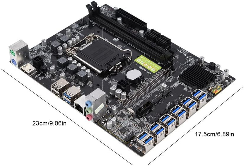 Bitcoin Merch® - B250 LGA 1151 ATX ، 12 × USB إلى اللوحة الأم لتعدين التشفير PCIE