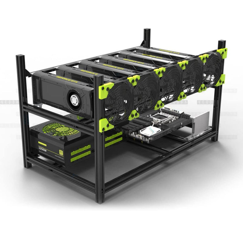 Ready-To-Mine™ 6 X Nvidia RTX 3060ti LHR Complete Mining Rig Assembled