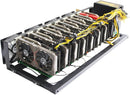 4 Fan 8 GPU Open Frame Mining Rig KIT with Motherboard + CPU + RAM+ SSD + PSU Included