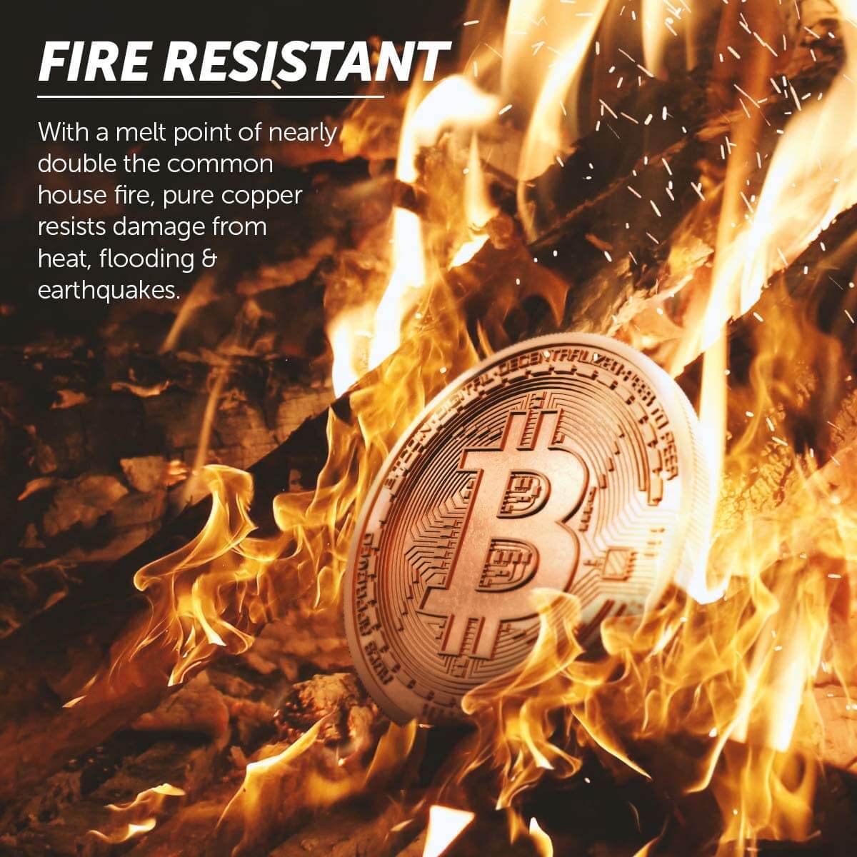 Bitcoin Cold Storage Wallet .999 PURE COPPER