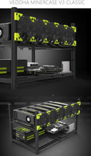Veddha V3C 6-GPU Mining Case Aluminum