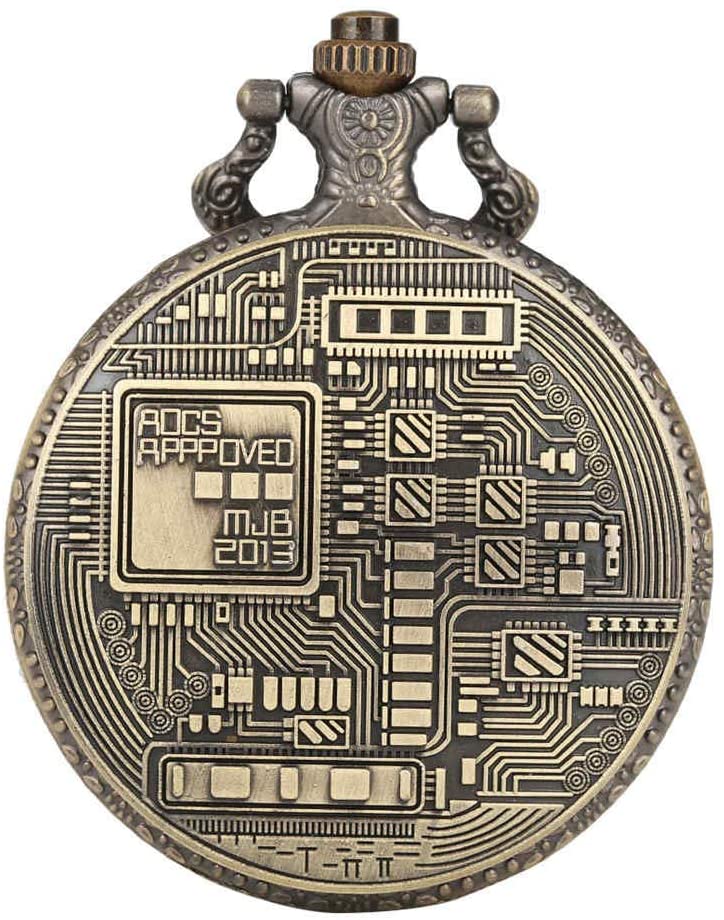 ساعة جيب بيتكوين مع سلسلة - برونزية