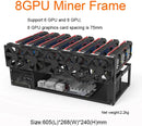 8 / 6 GPU Aluminum Mining Frame Stackable