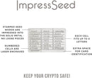ImpressSeed Wallet Seed Key Backup - Silver Aluminum Plate Stamping KIT