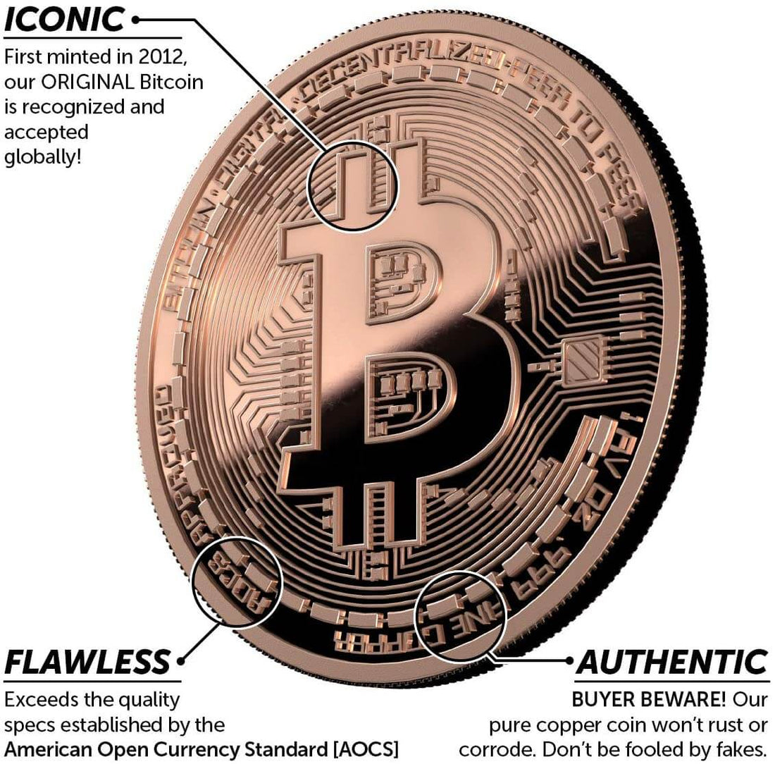 Bitcoin Cold Storage Wallet .999 PURE COPPER