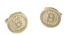 Bitcoin Cufflinks - Gold Plated