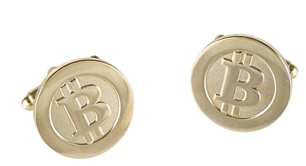 Bitcoin Cufflinks Gold Plated