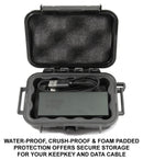 CASEMATIX Waterproof Case For KeepKey Bitcoin Wallet and Cryptocurrency BTC Bitcoin Wallet Hardware Charge Cable - Impact Resistant, Rugged and Waterproof With Foam Padding