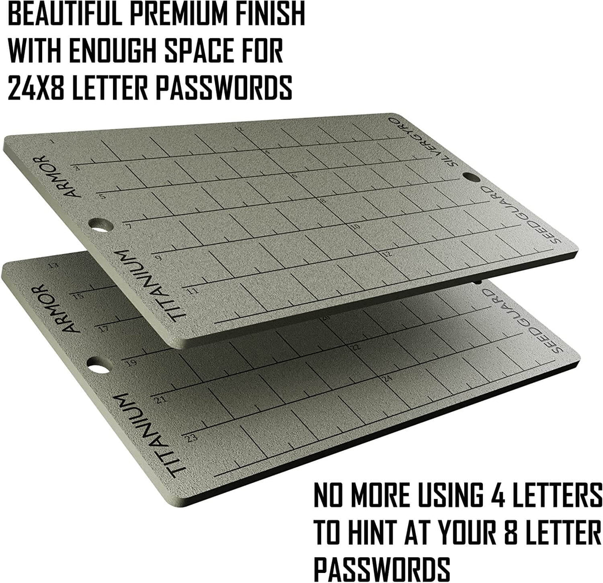 SILVERGYRO Titanium Armor Cryptocurrency Seed Key Phrase Backup