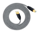 USB Type-A Male to USB Type-B Male Braided Cable - 6ft