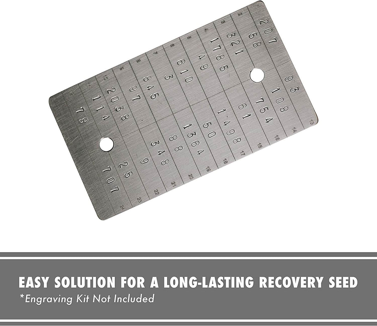 ColdTi - Titanium Bitcoin Cryptocurrency Seed Storage for Extremely Du