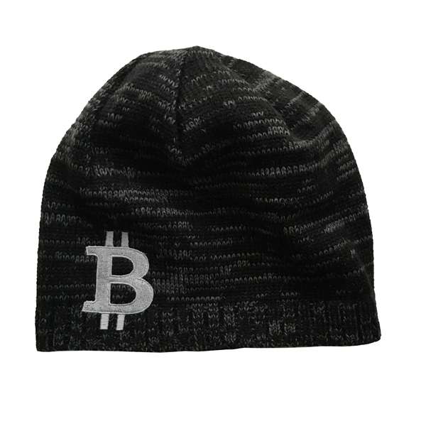 Bitcoin Warm Knit Beanie charcoal/black